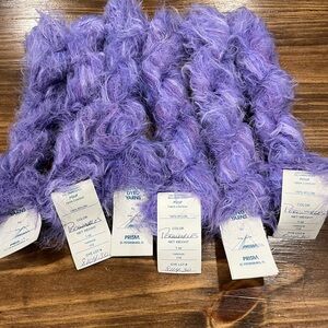 Lot of 6 Custom Dyed PRISM Pouf Skeins in Periwinkle 100% Nylon Yarn